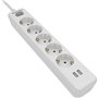 Philips SPN3052W/GRS Πολύπριζο 5 θέσεων με 2 USB Type-A 2.4 A