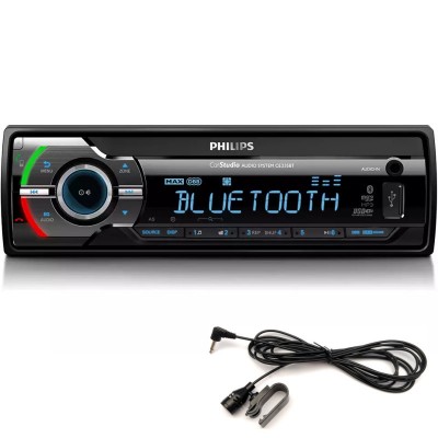 Philips CE235BT/GRS MIC Ηχοσύστημα αυτοκινήτου με Bluetooth και εξ. μικρόφωνο σετ, είσοδο επιπλέον μικρ., USB, κάρτα SD και Aux-