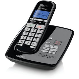 Motorola S3011 BLACK (Ελληνικό Μενού) Ασύρματο τηλέφωνο με τηλεφωνητή συμβατό με ακουστικά βαρηκοΐας