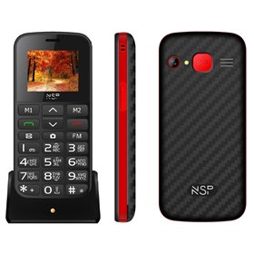 NSP 2000DS RED (Ελληνικό Μενού) Κινητό τηλέφωνο Dual SIM με Bluetooth, οθόνη 1.8″, κουμπί SOS και ΔΩΡΟ hands-free