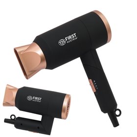 First Austria FA-5653-5 Πιστολάκι μαλλιών ταξιδιού με 2 ταχύτητες, 2 επίπεδα θερμότητας και ιονιστή 1800 W