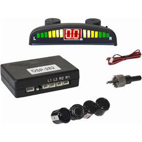 Osio OSP-282 Μαύρο Αισθητήρες παρκαρίσματος με 4 αισθητήρες 18 mm, οθόνη και buzzer