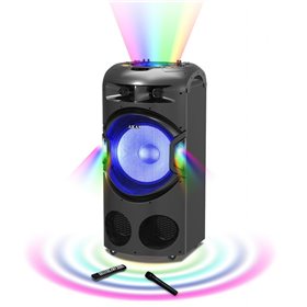 Akai DJ-BY4L Φορητό Bluetooth karaoke party speaker με μίκτη, LED και ασύρματο μικρόφωνο – 120 W RMS