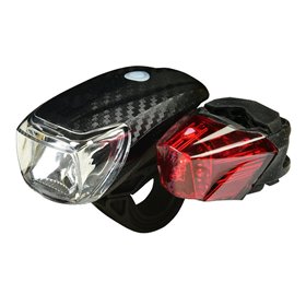 Heitech 04003501 Σετ LED φώτα αδιάβροχα ποδηλάτου λευκό – κόκκινο