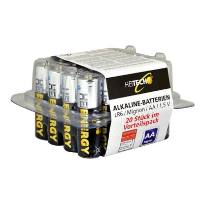 Heitech 04002176 Αλκαλικές μπαταρίες 20 τμχ Mignon AA