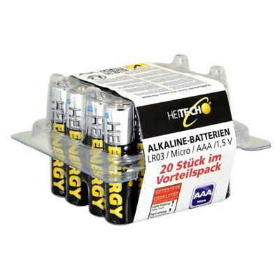 Heitech 04002175 Αλκαλικές μπαταρίες 20 τμχ Micro AAA