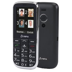 Olympia JOY II Black GR (Ελληνικό Μενού) Κινητό τηλέφωνο για ηλικιωμένους με κουμπί SOS, κάμερα και Bluetooth
