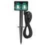 Heitech 04003652 Αδιάβροχη διπλή πρίζα κήπου