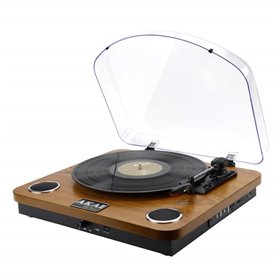 Akai ATT-11BTN Ξύλινο πικάπ με Bluetooth IN & OUT, ενσωματωμένα ηχεία, USB και κάρτα SD για εγγραφή / αναπαραγωγή