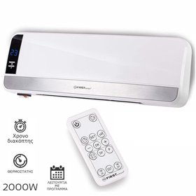 "First Austria FA-5571-1 Κεραμικό αερόθερμο τοίχου με θερμοστάτη First Austria FA-5571-1 Κεραμικό αερόθερμο τοίχου με θερμοστάτη, χρονοδιακόπτη και τηλεχειριστήριο 2000 W