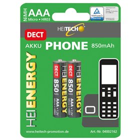 Heitech 04002162 Επαναφορτιζόμενες μπαταρίες για ασύρματα τηλέφωνα ΑΑΑ / LR03 / Micro Heitech 04002162 Επαναφορτιζόμενες μπαταρίες για ασύρματα τηλέφωνα ΑΑΑ / LR03 / Micro