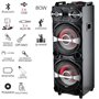 Akai DJ-222 Φορητό Bluetooth karaoke party speaker με μίκτη, LED και ασύρματο μικρόφωνο – 80 W RMS