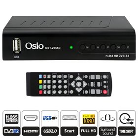 Osio OST-2655D DVB-T/T2 Full HD H.265 MPEG-4 Ψηφιακός δέκτης με USB