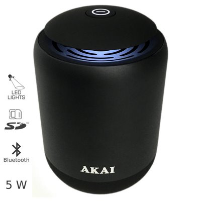 Akai ABTS-S4 Μεταλλικό ηχείο Bluetooth με LED, USB και κάρτα SD – 5 W