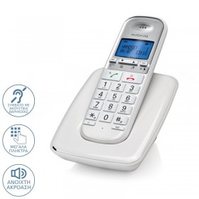 Motorola S3001 WHITE (Ελληνικό Μενού) Ασύρματο τηλέφωνο συμβατό με ακουστικά βαρηκοΐας Motorola S3001 WHITE (Ελληνικό Μενού) Ασύρματο τηλέφωνο συμβατό με ακουστικά βαρηκοΐας