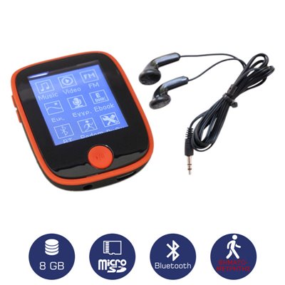 Osio SRM-8680R Mp3 / video player με Bluetooth και βηματομετρητή 8 GB