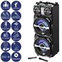 Akai DJ-T5 Φορητό Bluetooth karaoke party speaker με μίκτη, διπλό Bluetooth, LED, 2 USB, 2 SD, 2 Aux-In και ασύρματο μικρόφωνο –