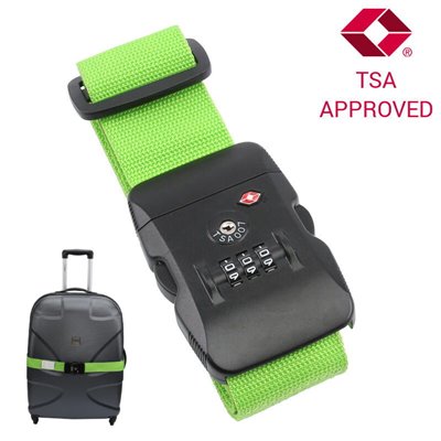 Olympia TSA 200 Ιμάντας ασφαλείας αποσκευών με συνδυασμό TSA Approved Πράσινος