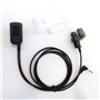 Osio NT-8890 Αδιάβροχο ακουστικό για Walkie Talkie Motorola TLKR με βύσμα για σύνδεση με δεύτερο, PTT και διάφανο σπιράλ σιλικόν