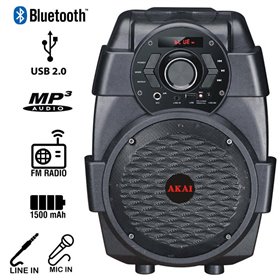 "Akai ABTS-806 Φορητό ηχείο Bluetooth με USB Akai ABTS-806 Φορητό ηχείο Bluetooth με USB, Aux-In και είσοδο μικροφώνου – 10 W