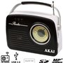 Akai APR-11B Ρετρό φορητό ραδιόφωνο με USB, κάρτα SD και Aux-In