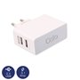 Osio OTU-385W Λευκό Διπλός φορτιστής ρεύματος με 2 USB και LED 5 V 1000 / 2100 mA