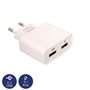 Osio OTU-285W Λευκό Διπλός φορτιστής ρεύματος με 2 USB 5 V 1000 / 2100 mA
