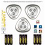 Heitech 04002616 Φωτάκια LED που στερεώνονται στον τοίχο 3 τμχ