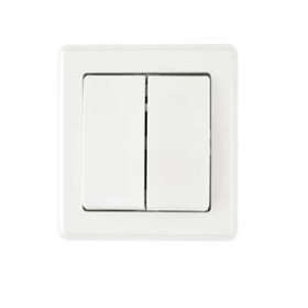 Heitech 04002282 Διπλός διακόπτης τοίχου με πλαίσιο Heitech 04002282 Διπλός διακόπτης τοίχου με πλαίσιο