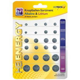 Heitech 04000326 Μπαταρίες αλκαλικές και λιθίου 24 τμχ διάφορα μεγέθη