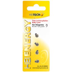 HEITECH 04000501 ΜΠΑTΑΡΙΕΣ ΑΚΟΥΣΤΙΚΑ ΒΑΡΗΚΟΙΑΣ ZINKAIR A10 90mAh/1.4V ΜΕ 4ΤΕΜ