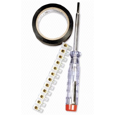 Heitech 04002433 Ηλεκτρολογικό σετ με δοκιμαστικό κατσαβίδι, μονωτική ταινία και κλέμες