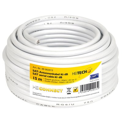Heitech 09002013 Ομοαξονικό καλώδιο κεραίας 15 m