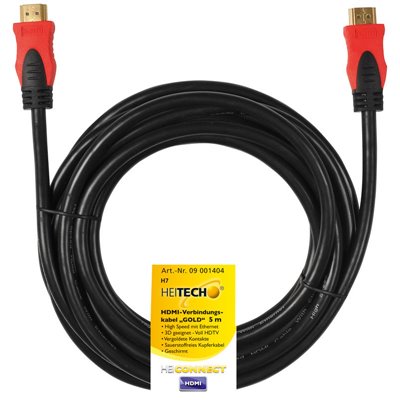 Heitech 09001404 Καλώδιο HDMI με ethernet 5 m