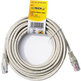 Heitech 09001254 Καλώδιο δικτύου Cat5e RJ45 σε RJ45 5 m Heitech 09001254 Καλώδιο δικτύου Cat5e RJ45 σε RJ45 5 m