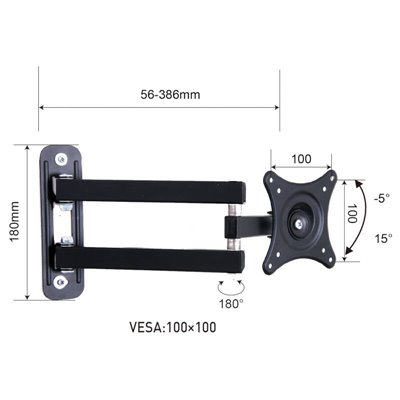 Osio OSM-7832 Βάση τηλεόρασης 10″ – 24″ VESA 100 x 100