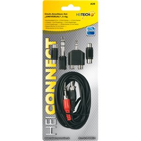 Heitech 09004034 Καλώδιο RCA 2.5 m με 4 αντάπτορες