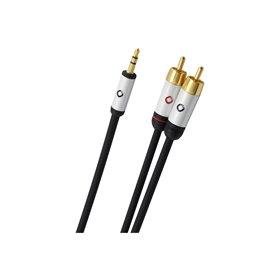 OEHLBACH i-Connect J Καλώδιο ήχου φορητής συσκευής  3.5mm Jack  - 2x RCA  1.5m Μαύρο - OEM
