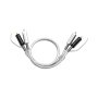 OEHLBACH Phono NF Καλώδιο Ήχου Inteconnect  με Καλώδιο Γείωσης 2x RCA - 2x RCA (1m) Ασημί (2601) - OEM