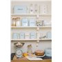 Σετ με 3 στοιβαζόμενα δοχεία Kitchen Craft Living Nostalgia σε λευκό χρώμα