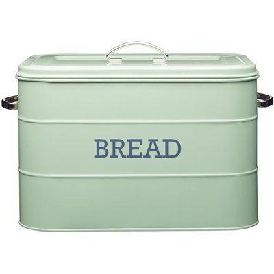 Μεγάλος μεταλλικός κάδος ψωμιού Kitchencraft Living Nostalgia πράσινο μέντας