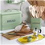 Μεγάλος μεταλλικός κάδος ψωμιού Kitchencraft Living Nostalgia πράσινο μέντας