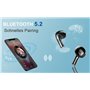 Ακουστικά Bluetooth 5.2, Ασύρματα Mini In-Ear ακουστικά με θήκη φόρτισης Super Light