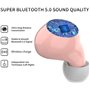 Ακουστικά Bluetooth Ροζ ασύρματα