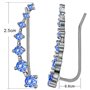 Μανσέτες αυτιών 7 γαλάζιων κρυστάλλων Elensan1 Bling