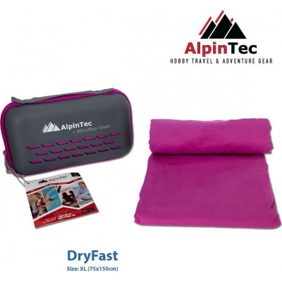 AlpinPro DryFast Πετσέτα Microfiber Σώματος σε Μωβ χρώμα 150x75cm