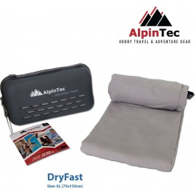 AlpinPro DryFast Πετσέτα Microfiber Σώματος σε Γκρι χρώμα 150x75cm AlpinPro DryFast Πετσέτα Microfiber Σώματος σε Γκρι χρώμα 150x75cm