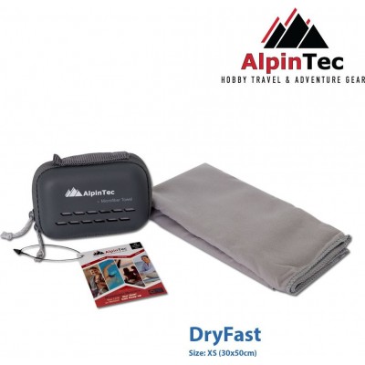 AlpinPro DryFast Πετσέτα Χεριών Microfiber σε Γκρι χρώμα 50x30cm