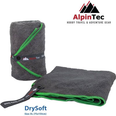 AlpinPro Drysoft Πετσέτα Σώματος Microfiber Terry Green 150x75cm