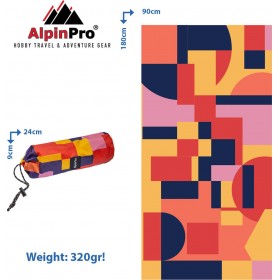 AlpinPro DryFast Shapes II Πετσέτα Microfiber XXL 90x180cm AlpinPro DryFast Shapes II Πετσέτα Microfiber XXL 90x180cm